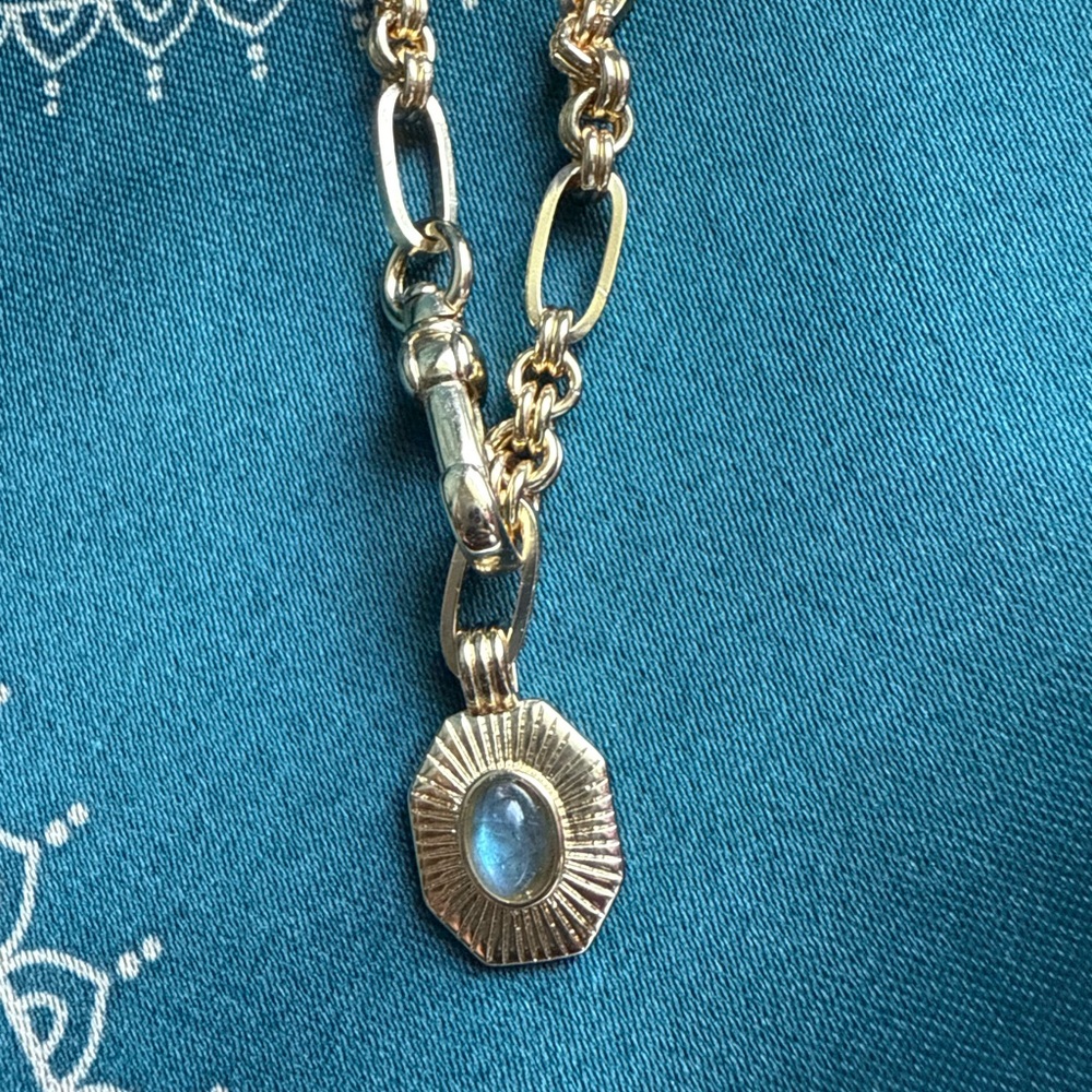 One of a Kind Gold filled Labradorite Chain Necklace